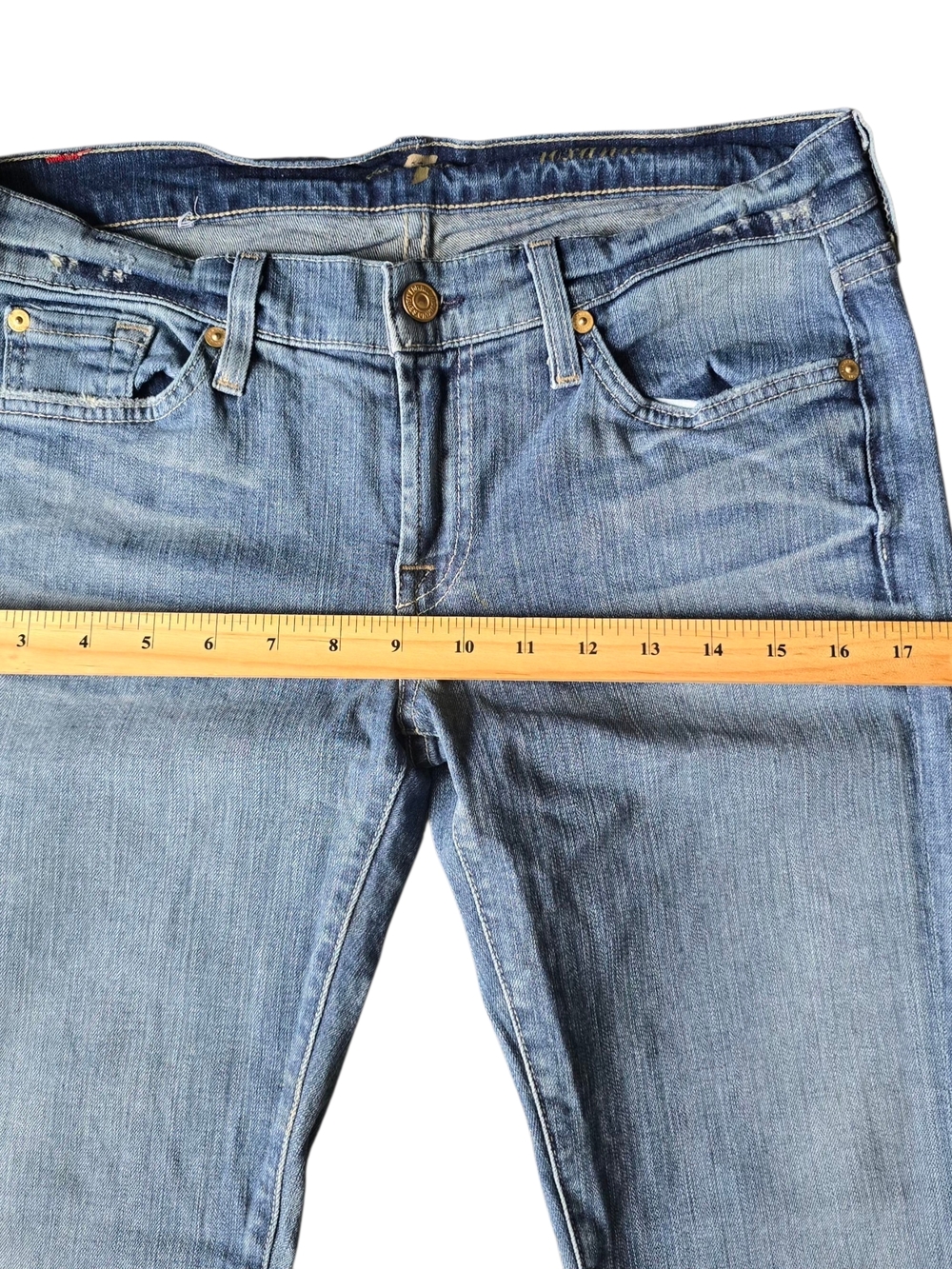 7 For All Mankind Roxanne Light Blue Skinny Jeans. Size 30 - Picture 5 of 8